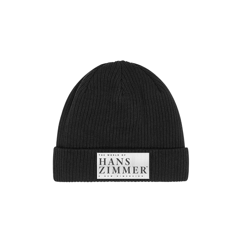 WOHZ Woven Patch Black Beanie Hat