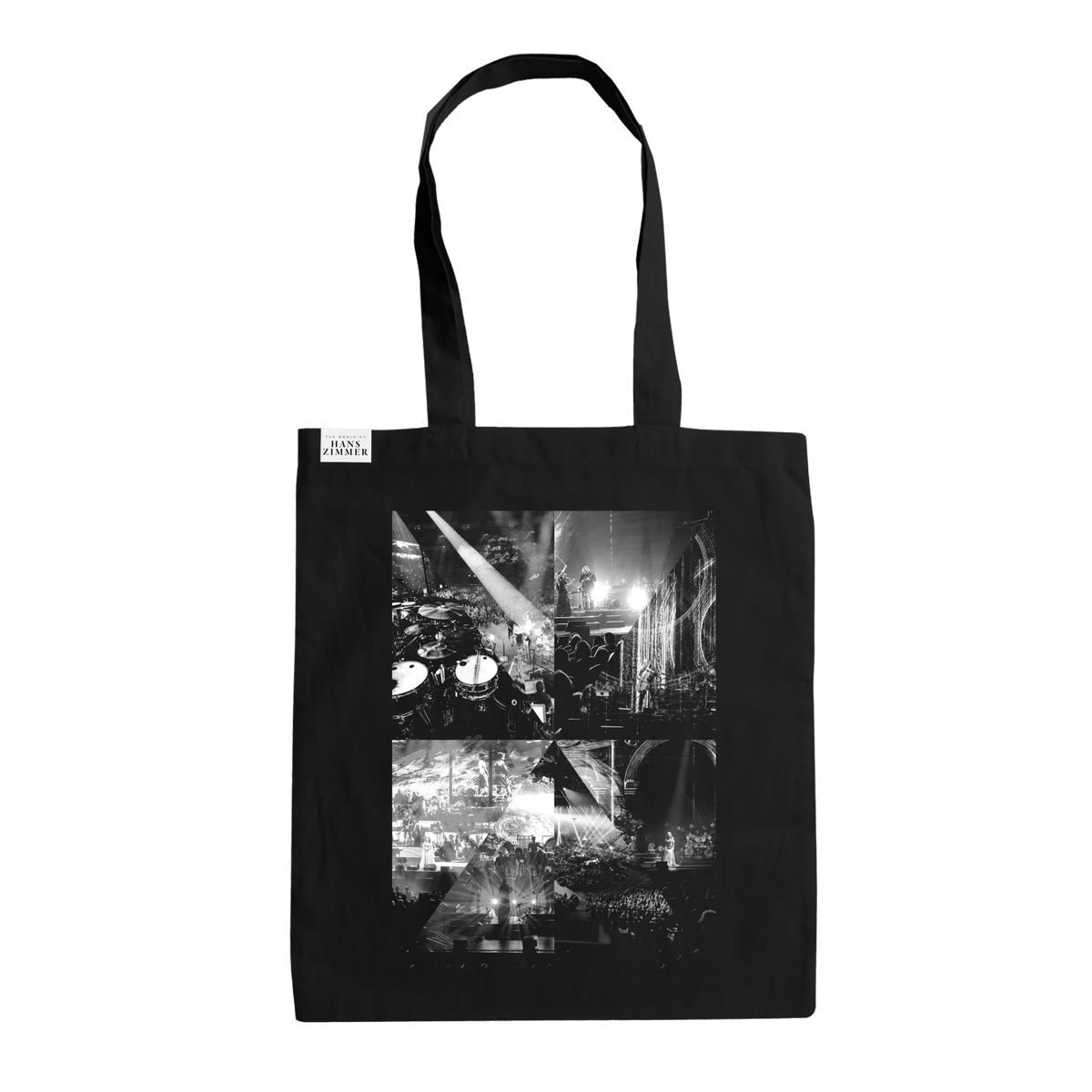 Black B&W Live Photo Tote Bag