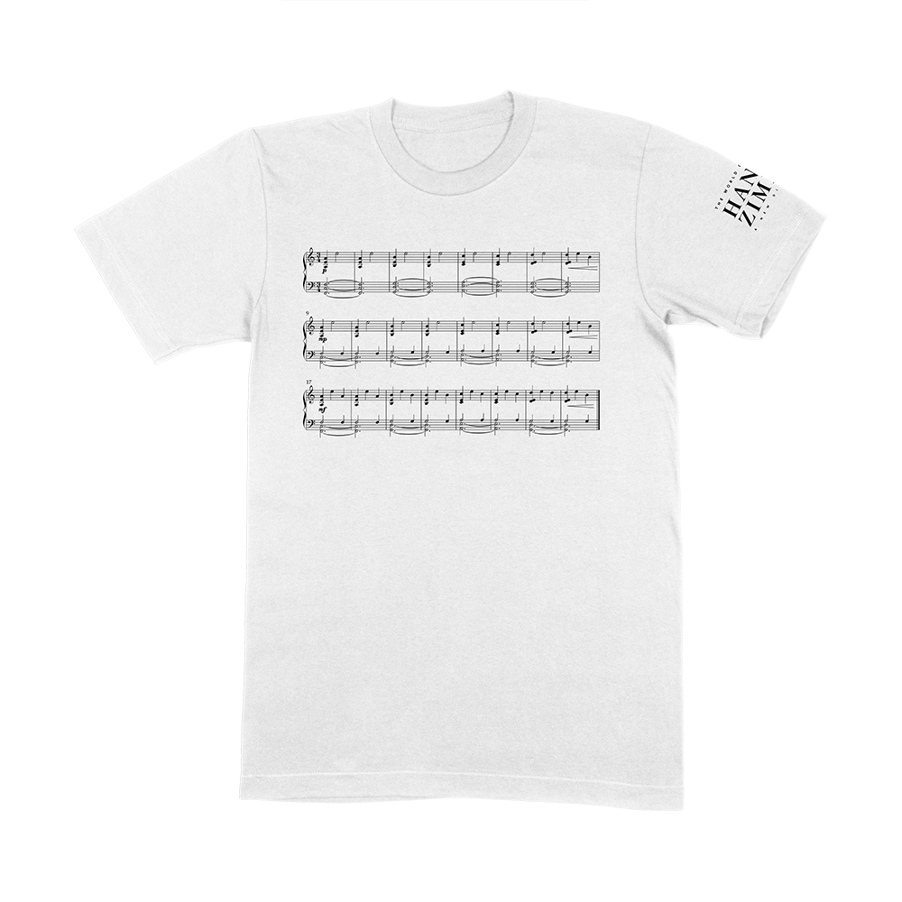 ‘Sheet Music’ White T-shirt – The World Of Hans Zimmer