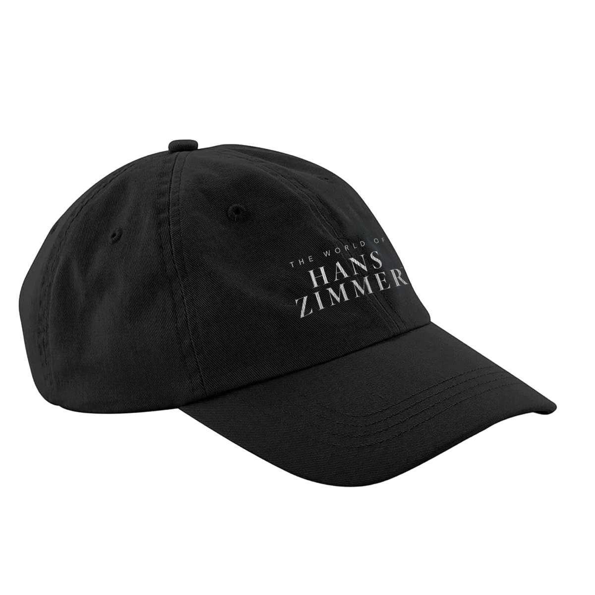 Black Embroidered Logo Cap