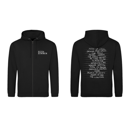 Black Setlist Zip-Up Hooded Sweatshirt